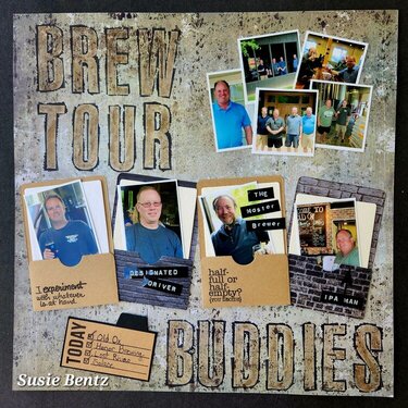 Brew Tour Layout with Eileen Hull Library Pockets &amp; ATC