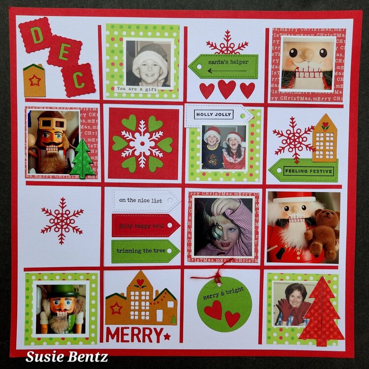 Christmas Grid Layout with Eileen Hull Thinlits