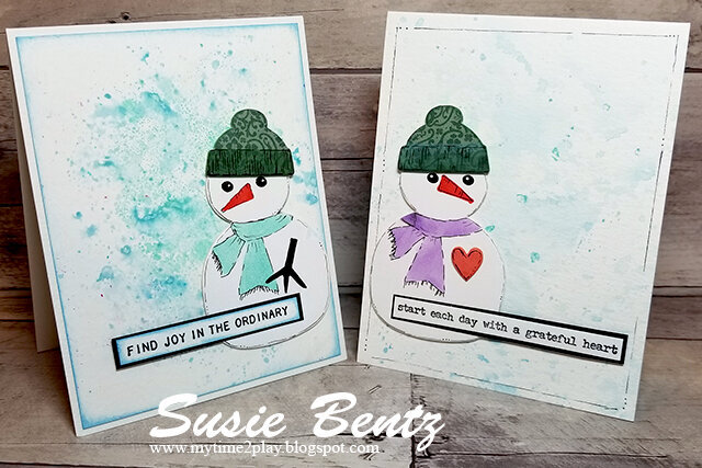 Mixed Media Snowman Card