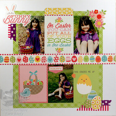 Happy Easter Funny Bunny Layout