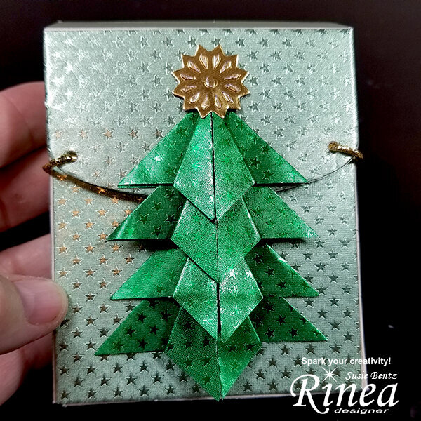 Origami Christmas Tree Gift Box with Eileen Hull Post Box Die