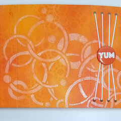 Adult Beverages Mini Album Wrapped Journal - open outside view