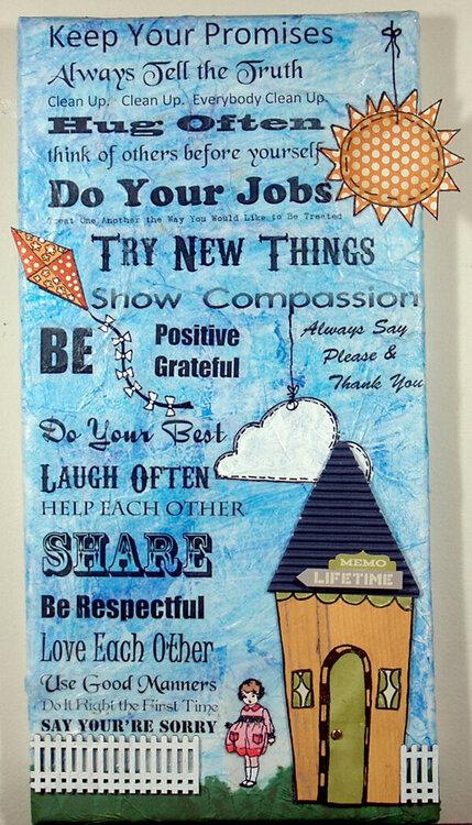 House Rules - Mixed Media Canvas