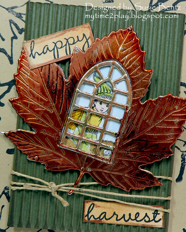 Happy Harvest Fall Card - CLose Up