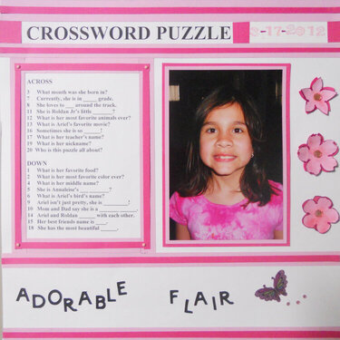Ariel Crossword Puzzle Page 1 of 2