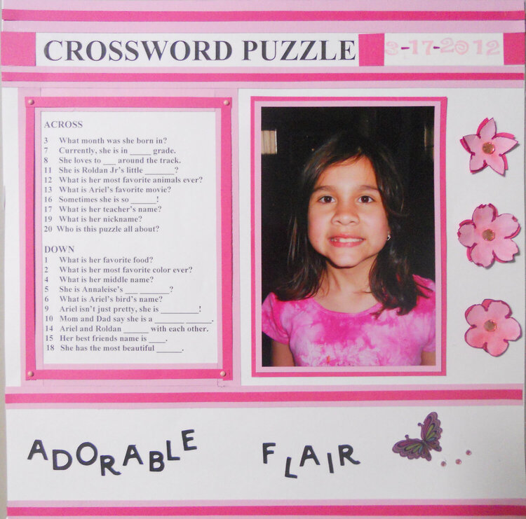 Ariel Crossword Puzzle Page 1 of 2