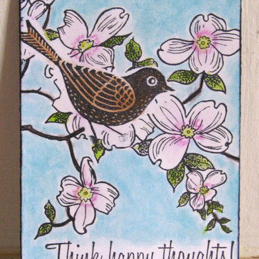 Think Happy Thoughts ATC