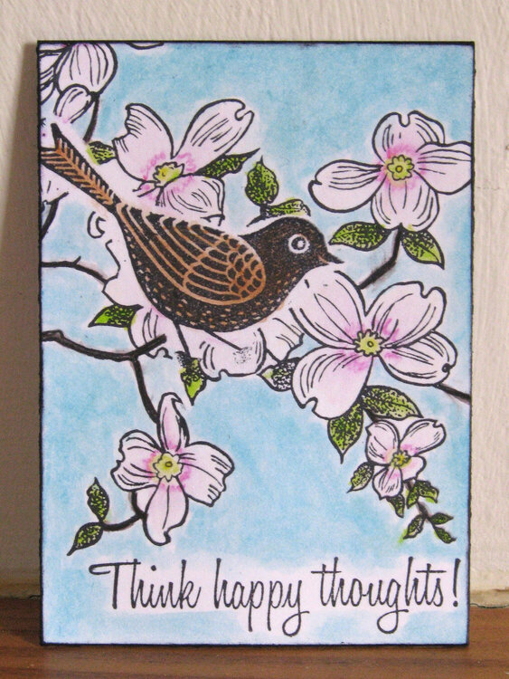Think Happy Thoughts ATC