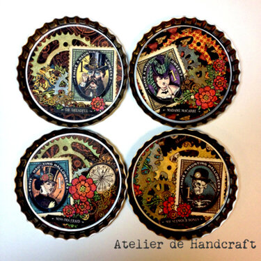 Steampunk Handmade Coasters