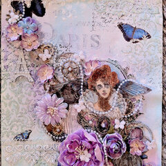 "Paris" **CT work Flying Unicorn Mixed Media Muse July**