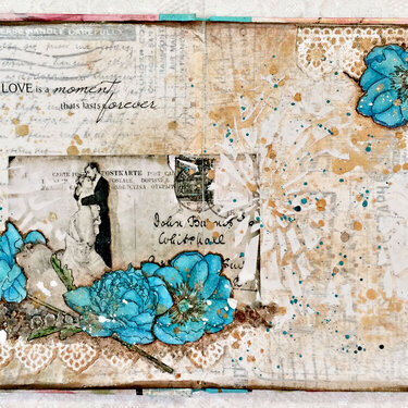 Art Journal page CT work for Flying Unicorn