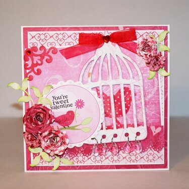 Caged Bird Valentine&#039;s Day card
