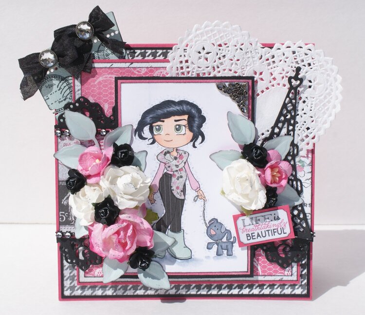 Parisian Themed Layered Card