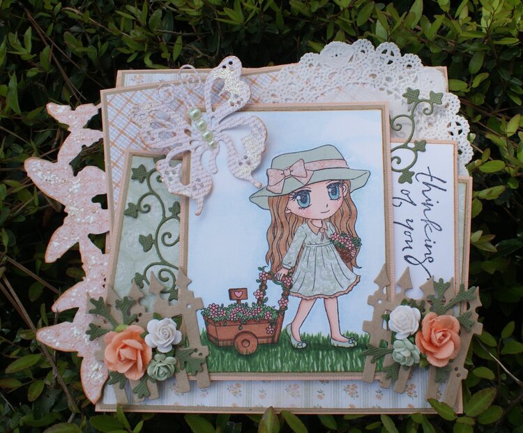 &quot;Thinking of you&quot; Spring card