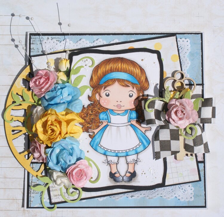 Playful Alice in Wonderland Themed Card