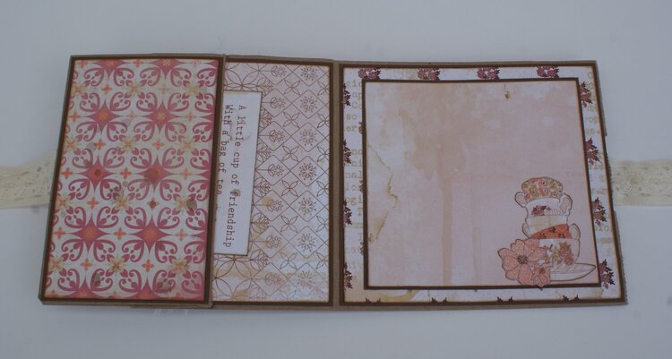 Vintage Tea Themed Paper Bag Card