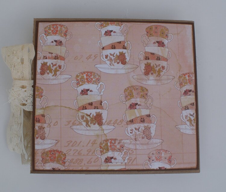 Vintage Tea Themed Paper Bag Card