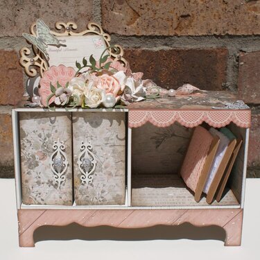 Rustic Harmony Altered Cupboard for Lace Storage