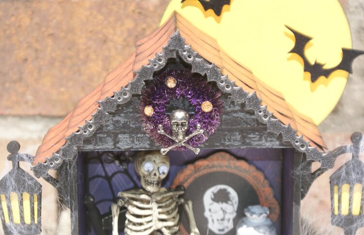 &quot;Mr. Skeleton in his Parlor&quot; Halloween Shadowbox