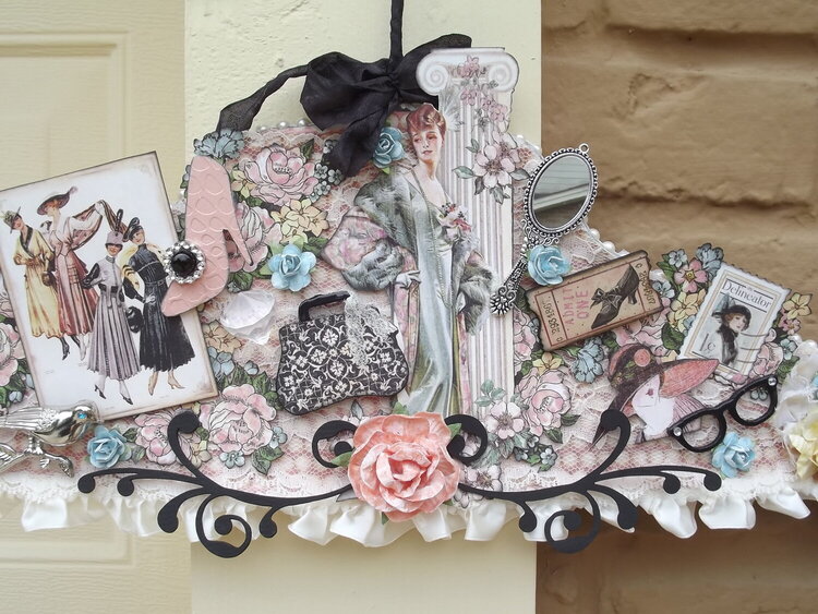 &quot;A Ladies&#039; Diary&quot; Altered Hanger Collage
