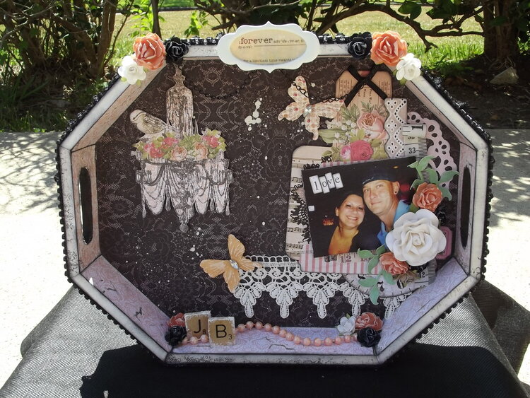 Altered Serving Tray Shadowbox Layout