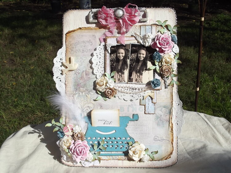 Shabby/Vintage Altered Clipboard Layout
