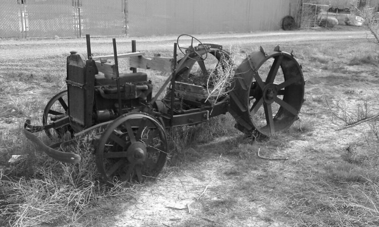 antique tractor