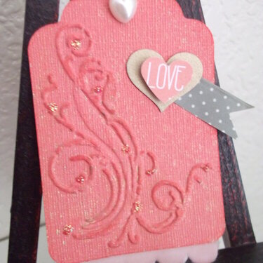 Embossed &quot;love&quot; tag