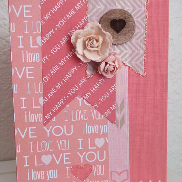 Valentine&#039;s Card using ALL scraps!