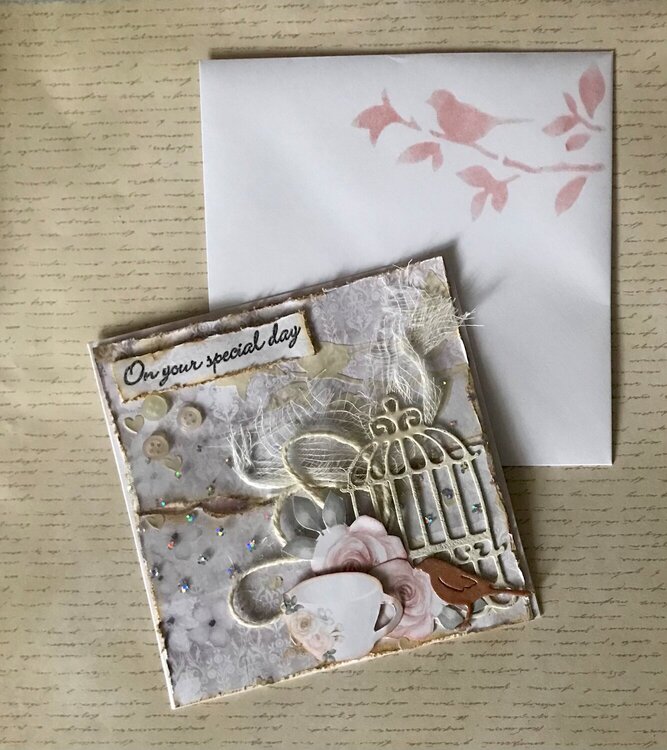 On your special day Shabby Chic Card