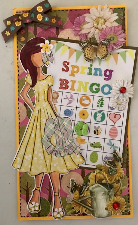 Altered Spring Bingo Tag