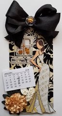 Silver and Gold Calendar Tag