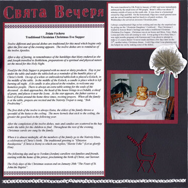 Ukrainian Christmas Eve Supper 2001 PG 1