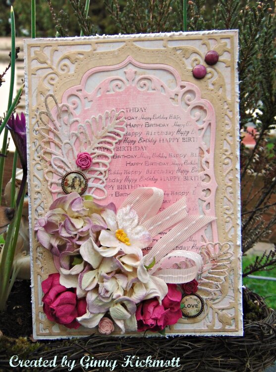 Shabby Chic Birthday card