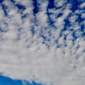 Blue Sky with Unique Cloud Pattern