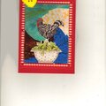 rooster iris fold card