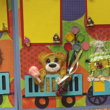 circus train tare animals 2 12x12 scrapbook pages