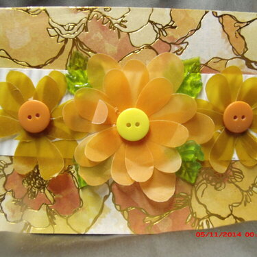 spring orange and yellow flower card