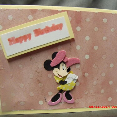 mini mouse pop up card