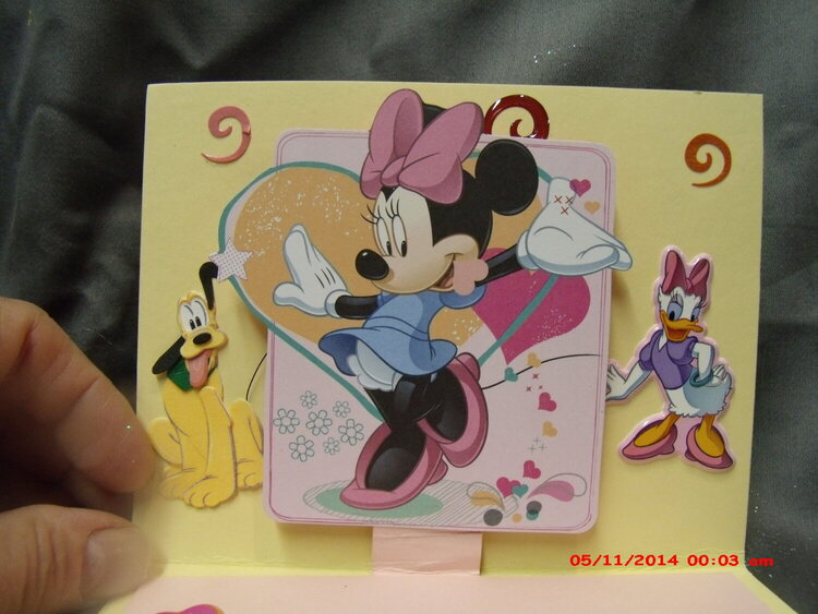 mini mouse pop up card