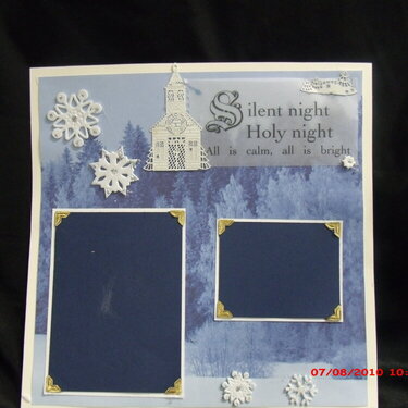 Silent Night Christmas 12x12 page layout