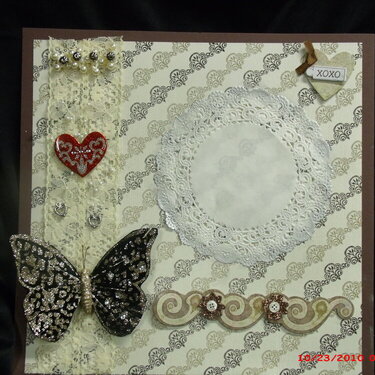 Butterfly Love premade 12x12 scrapbook pages