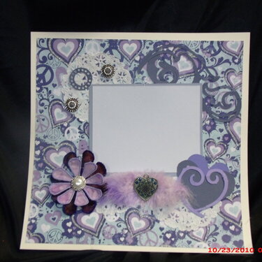 All Purple premade 12x12 scrapbook pages