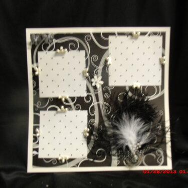 Poke a dot and feathers 12x12 layout