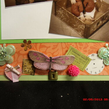 Pink orange and lime green challenge layout
