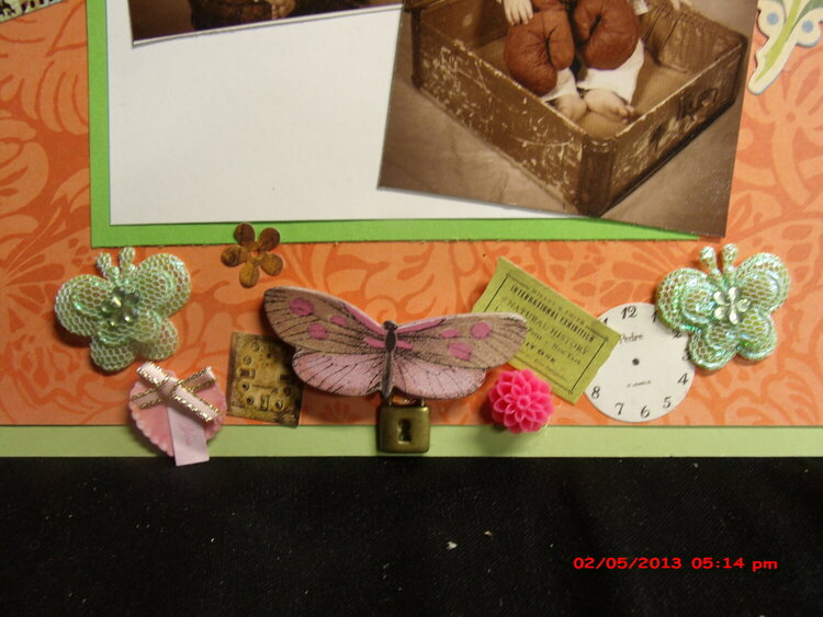 Pink orange and lime green challenge layout