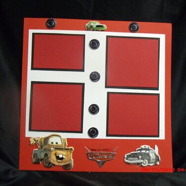 Cars premade 12x12 scrapbook pages