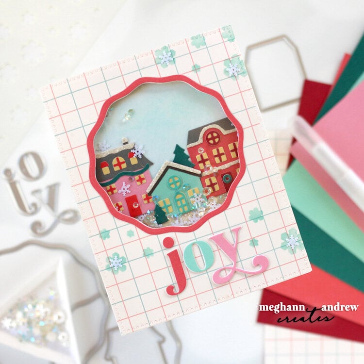 Winter Village Holiday Shaker Card