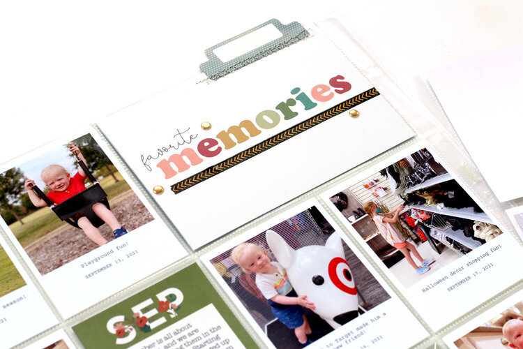 September Monthly Pocket Page Spread