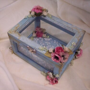Vintage/Shabby Chic**Glass Box*Side View